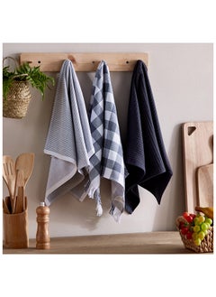 اشتري Neva 3-Piece Woven Terry Kitchen Towel Set 40 x 60 cm في الامارات