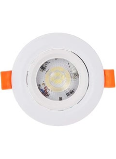 Buy COB 7W Warm white 3000K Spot LED Power Saving PC(Polycarbonate) Plastic Angled Recessed Ceiling Downlight 630LM AC85-265V 50-60HZ IP40 in UAE