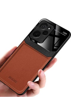 Buy PC Leather Case for Xiaomi POCO X5 Pro/Redmi Note 12 Pro Anti-collision Anti-fall Anti-fingerprint Mobile Phone Case Simple Fashion Phone Case Eye Protection Leather Phone Case in UAE