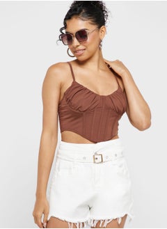 Buy Corset Style Strappy Top in Saudi Arabia