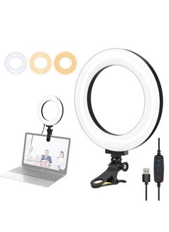 Buy PULUZ 16cm/6.2in USB Ring Light 3200-5600K Color Temperature 10 Brightness Levels with Mounting Clamp for Live Video Laptop Fill Light in Saudi Arabia