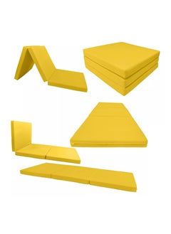 Buy COMFY FOLDING MEDICATED FIRM YELLOW MATTRESS 180 X 90 X 7 CM in UAE