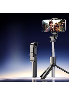 Buy Anti-Shake Selfie Stick with Bluetooth  Tripod M11 Starshine Black in Saudi Arabia