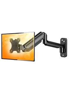 Buy Single Monitor Wall Mount for 17 to 35 Inch Computer Screens, Gas Spring Wall Monitor Arm Holds Up to 12kg , with Fits Four VESA Mounting Sizes 75x75, 100x100, Black in UAE