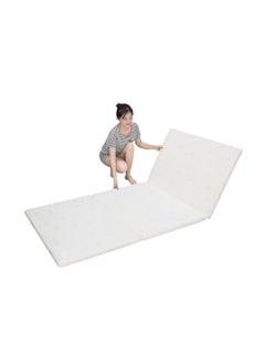 اشتري COMFY FOAM SOFT LIGHTWEIGHT WHITE CAMPING/GUEST PORTABLE FOLDING MATTRESS 180 X 90 X 6CM في الامارات