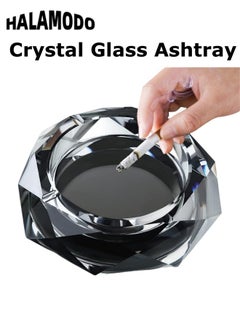 Buy Crystal Glass Ashtray Octagon Large Ash Tray Ashtray Holder Home Office Desktop Tabletop Decoration Idea Gift for Father Boyfriend in UAE