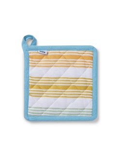 اشتري Norma Woven Stripe 2-Piece Pot Holder Set 20X20Cm - Green في الامارات