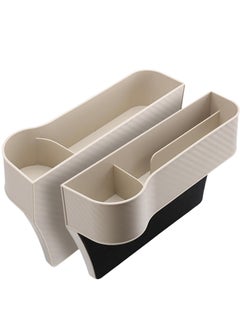 Buy 2 Pack Car Seat Gap Filler Car Seat Side Organiser for Driver Seat and Passenger Seat Beige in Saudi Arabia