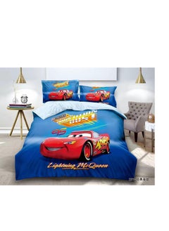 Buy Textile Children Cartoon 3d Print Bedding Sets Comforter with fixed Duvet Set Bed Linen Boys Girls Single Comfort 160x210 Bed Sheets 120”200 CAR in UAE