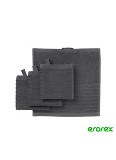 Buy Washcloth dark grey 30x30 cm in Saudi Arabia