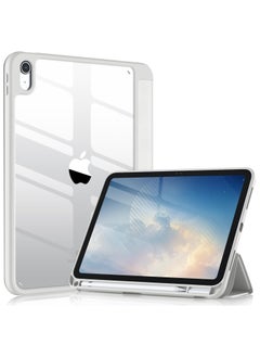 Buy ProCase for iPad 10th Gen Case with Pencil Holder 2022 iPad 10.9 Inch Case, Clear Transparent Back Shell Trifold Protective Cases Shockproof Cover for 2022 iPad 10th Gen A2696 A2757 A2777 -Grey in UAE