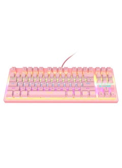 اشتري 87 Key Punk Mechanical Gaming Keyboard Pink في الامارات