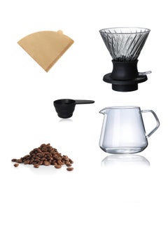 Buy Smart Cup Set, Hand-pour Coffee Maker Set V60 Size 02 Professional Manual Coffee Pro Tool Kit Barista 4 in 1 in Saudi Arabia