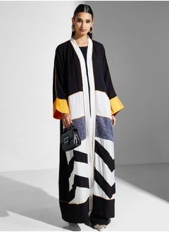 Buy Color Block Detail Abaya in Saudi Arabia