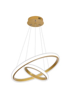 Buy Golden LED Circular Chandelier 4000K Cold White Light in UAE