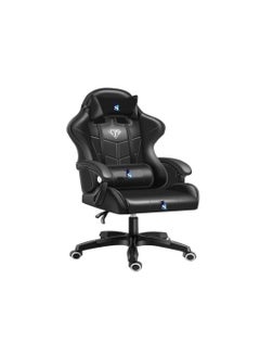 Buy Gaming Chair Adjustable PU Leather Computer Chair Ergonomic Lumbar Support Chair with Ergonomic Headrest and Armrest in Saudi Arabia