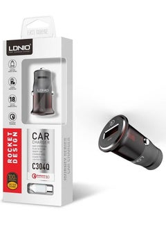 Buy LDNIO C304Q Type-C-1 USB QC3.0-Fast Car Charger in Egypt