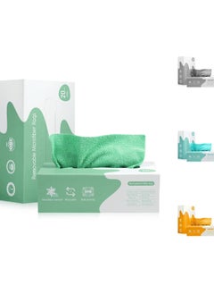 Buy Premium Microfiber Cleaning Cloths, 20pcs Reusable Wet Wipes Box, Towel, Car Care Products, Easy in Egypt