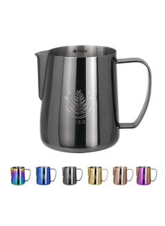 Buy Stainless Steel Espresso Coffee Pitcher Barista Kitchen Home Craft Scale Coffee Latte Milk Frothing Jug 400ml in Saudi Arabia