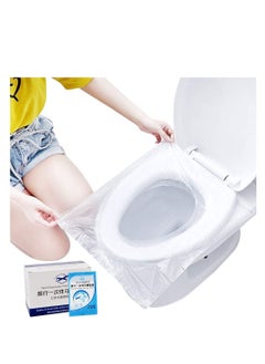 Buy 50 Pack Disposable Plastic Toilet Seat Cover Waterproof and Non Slip Individually Wrapped for Travel Perfect for Potty Training in Saudi Arabia