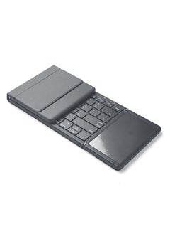 Buy New B099T Triple Folding Portable Wireless Mini Touch Keyboard Bluetooth Touch IOS Portable Mobile Phone Tablet in Saudi Arabia