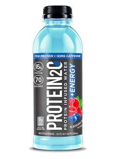 Buy Protein Infused Water Plus Energy with Blueberry Raspberry -500 ml in UAE