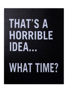 Buy Mind What Time Printed Canvas Art, Black - 40x50 cm in UAE