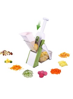 Buy Vegetable Cutter Multifunctional Slicer Peeler Grater Kitchen accessories Green in Saudi Arabia