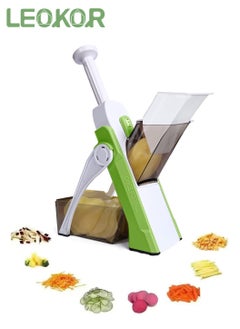 اشتري Vegetable Cutter Multifunctional Slicer Peeler Grater Kitchen accessories Green في السعودية