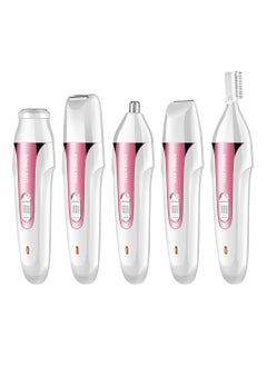 Buy 5 in 1 Electric Razors for Lady Shaver Facial Hair Remover for face Eyebrow Nose Legs Pubic Hair Bikini Trimmer with USB Rechargeable and Waterproof in Saudi Arabia