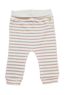 Buy Sheer Hugs Casual Stripe Full Pant for Boys, Warm White, 62 in UAE