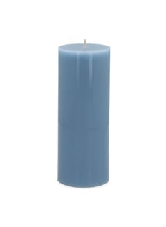 Buy Home Fragrance Collection Fresh Sea Salt Scented Pillar Candle Blue 20 cm C030200262-F in Saudi Arabia