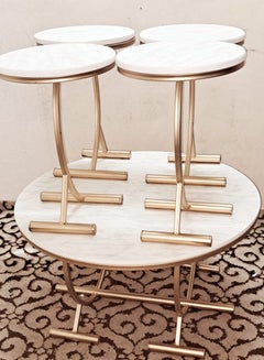 اشتري 5-Pcs Round Shape Coffee Table Set في السعودية