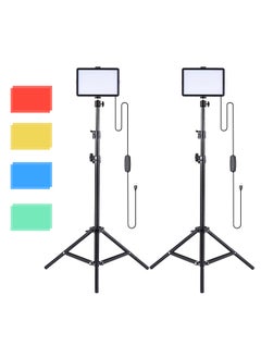 Buy Andoer 2 Pack USB LED Video Lights Kit with 3200K-5500K Fill Lights Dimmable 172cm/67.7in Light Stands Flexible Ballheads Color Filters in UAE