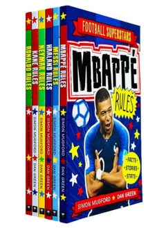 Buy Football Superstars 6 Books Collection Set By Simon Mugford & Dan Green(Fact,Stories & Starts)(Ronaldo Rules, Kane Rules, Mbappé Rules, Neymar Rules, Haaland Rules & Mané Rules) in UAE