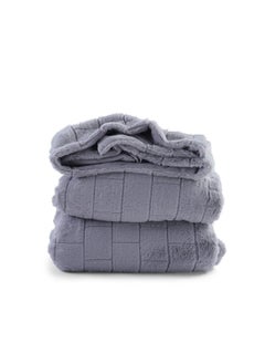 Buy Helen Plush Blanket 150X200cm - Grey in UAE