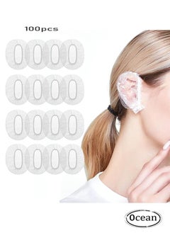 Buy 100 PCS Ear Protector Caps Disposable Elastic Clear Shower Water Ear Covers Large For Hair Dye, Shower, Bathing Ear Cover Caps, Spa Home Use Hotel and Hair Salon in UAE