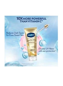 Buy Vaseline Gluta Hya Serum Burst UV Lotion Flawless Glow Essential Even Tone Body Lotion 200ml in UAE