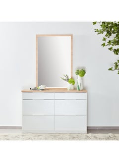 Buy Milan 6-Drawer Master Dresser without Mirror 118 x 78 x 39 cm in Saudi Arabia