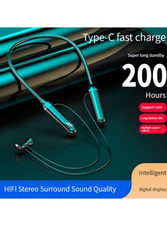 اشتري Digital display neck-worn wireless bluetooth headset multi-functional large-capacity semi-in-ear sports stereo hanging neck headset في السعودية