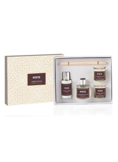 Buy Yubiso Fragrance Gift Set - 50ml Reed with 6pcs Natural Reed Diffuser and 70gm Glass Candle in UAE