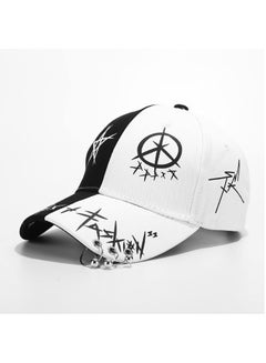 Buy KASTWAVE Unisex Graffiti Baseball Cap, K-pop Boys Outdoor Snapback Hat, Black White Hiphop Hat, Trucker hat for unisex, Adjustable Size for Running Workouts and Outdoor Activities All Seasons in Saudi Arabia