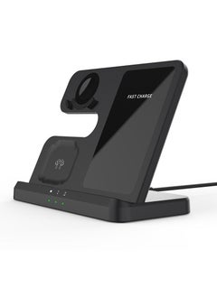 Buy Fast 3 in 1 Wireless Chargers Station For Samsung Galaxy S23 S22 Ultra Wireless Charging For Galaxy Watch 4 Buds Pro Dock Holder in Saudi Arabia