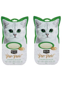 Buy 2Pc Purr Puree Chicken And Scallop Cat Treats 4X15g in UAE