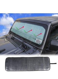 Buy Jeep JL Windshield Sunshade Window Sun Shade for 2018-2022 Jeep Wrangler JL JLU 2/4 Door Gladiator JT 4XE in UAE