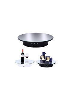 Buy Motorized Rotating Display Stand, 20CM /Load 8KG, 360 Degree Electric Rotating Turntable for Photography Products, Jewelry, Cake,3D Model, Mirror Cover (Black) in Saudi Arabia