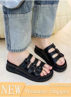 Buy Women's Summer Walking Sandals Air Cushion Support Platform Open Tole Slippers Comfortable Casual Wedge Sandals Beach Slippers Indoor and Out Door in Saudi Arabia