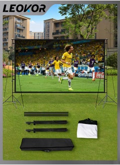 Buy Projector Screen and Stand,120 Inch Portable Outdoor,16:9 4K 1080p HD Movie,with Carry Bag for Indoor Outdoor Home Theater Camping Foldable Anti Crease in Saudi Arabia