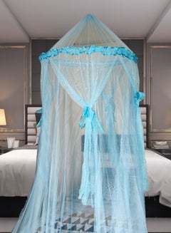 Buy Baby Canopy Mosquito Net For Bed Cot Cradle Cribs Or Hammocks Ceiling Mount Color Blue in UAE