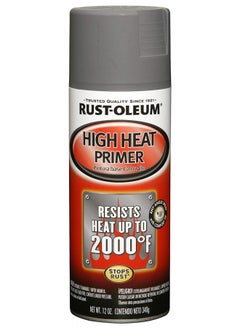 Buy Rust-Oleum 249340 Automotive High Heat Primer Spray Paint, 12 Ounce (Pack of 1), Gray in UAE